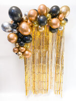 Ballongirlande "Golden Copper" + Vorhang