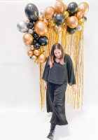 Ballongirlande "Golden Copper" + Vorhang