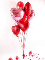 Ballonstrauß "Valentine Schleifchen"