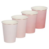 Ombre Pink & Rose Gold Foil Cups