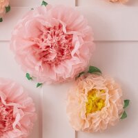 Tissue Paper Flower Pom Poms