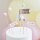 Cake Topper - Happy Birthday Pom Poms and Flags - Pastel -Foiled